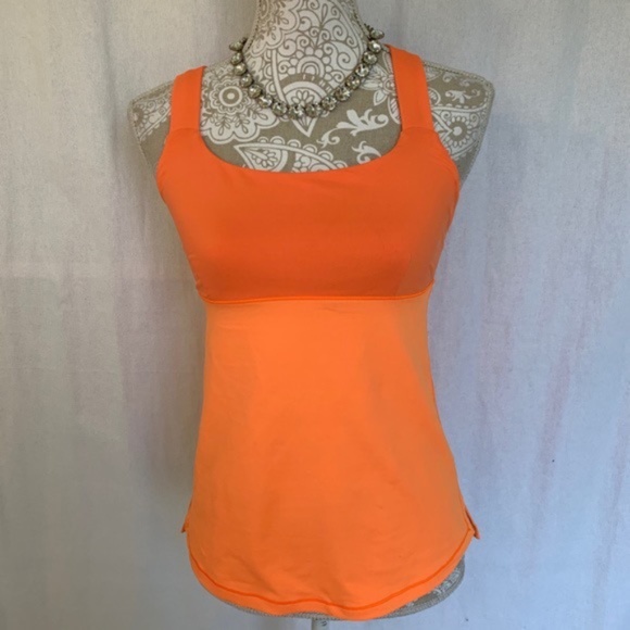 lululemon athletica Tops - Lululemon // Orange Top Speed Criss Criss Tank